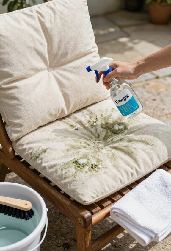 How to Remove Mildew From Outdoor Cushions With Vinegar - 5 Easy Steps 2 vinegar based mildew cleaning supplies
