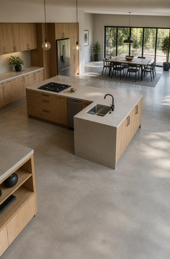 T Shape Kitchen Island: Uses, Design, Clearance and Costs 5 T-shaped kitchen island positioned between cooking washing storage and dining areas