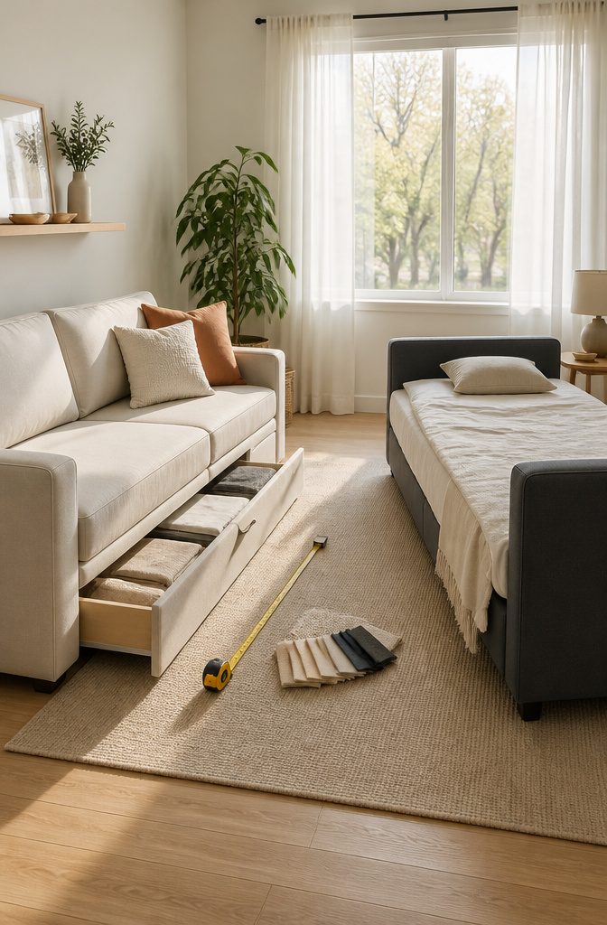 Couches for Living Room Small Spaces: 10 Picks Compared 6 Illustration of couch dimensions with measurements and specifications.